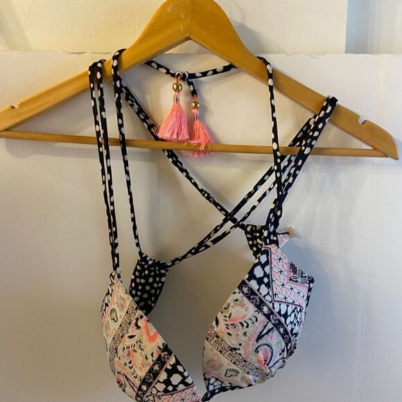 Vs the gorgeous black 32C bra dots pink tassel padded - Picture 1 of 5